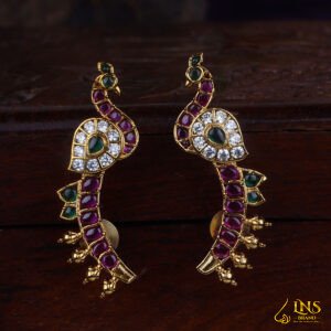 Peacock Earcuff