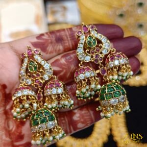 3 Butta kempu earrings