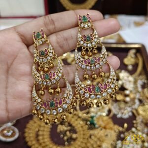 Triple Chandhbali Earrings